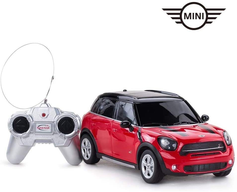 1/24 Mini Cooper Remote Control Car, RC Cars Xmas Gifts for Kids, 1:24 Electric Mini Toy Vehicle (Red)