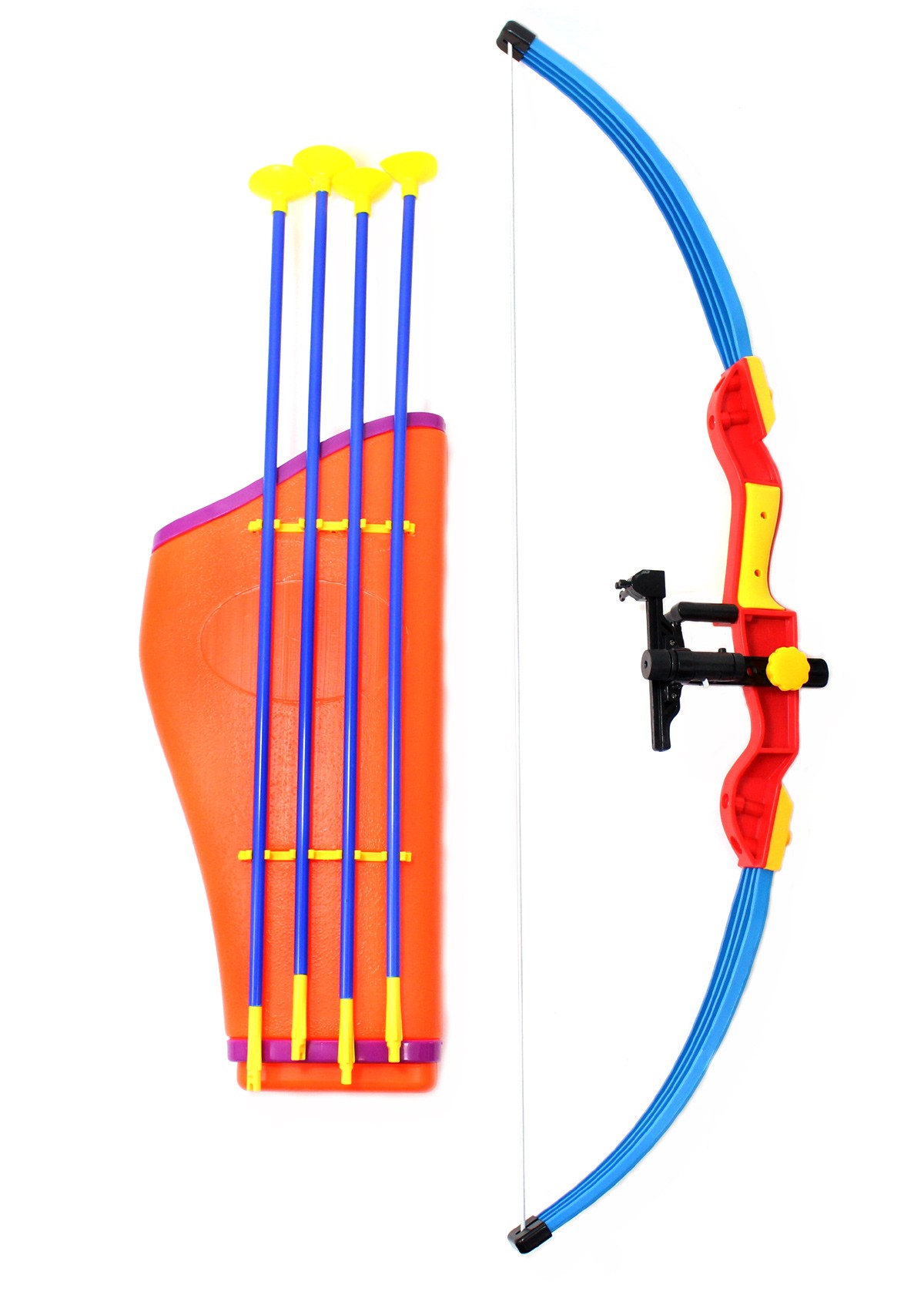 Kings Sport 32" Toy Archery Bow And Arrow Set For Kids - Four Suction Cup Arrows