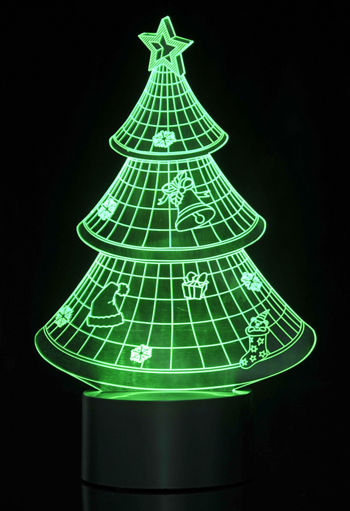 3D Christmas Tree Laser Cut Precision LED Lights