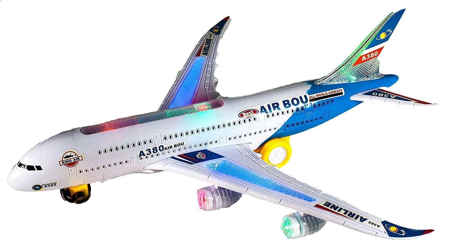 Airbus Plane With Flashing Lights and Sounds (Blue)