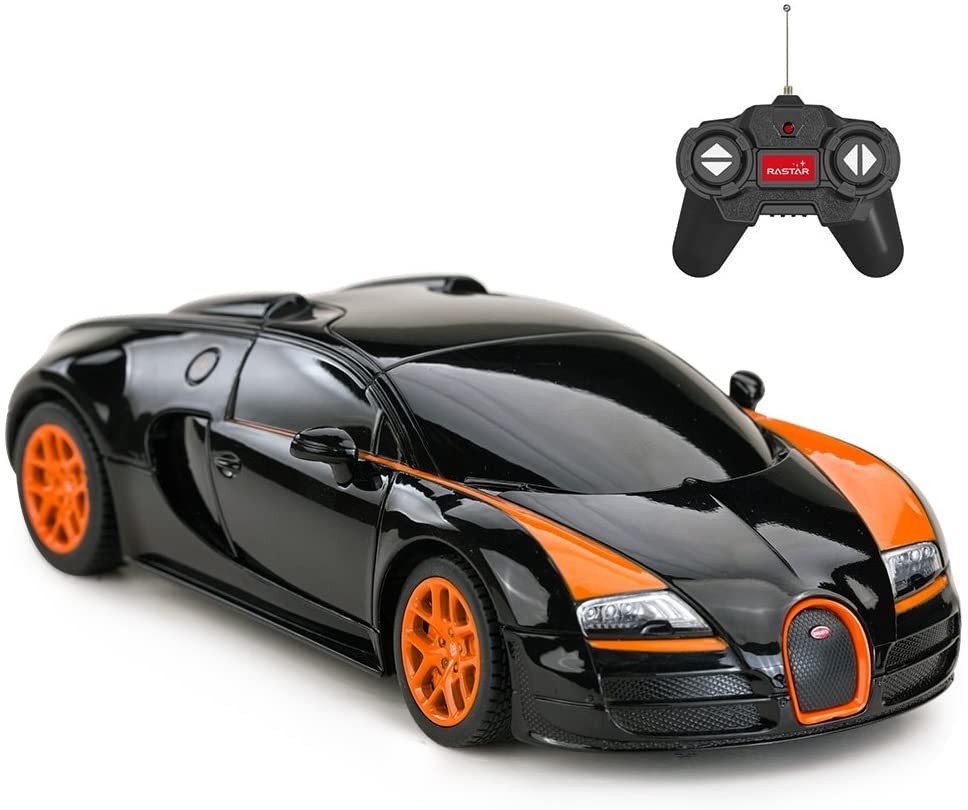 Radio Remote Control Bugatti Veyron 1:24 Scale (Black Orange)