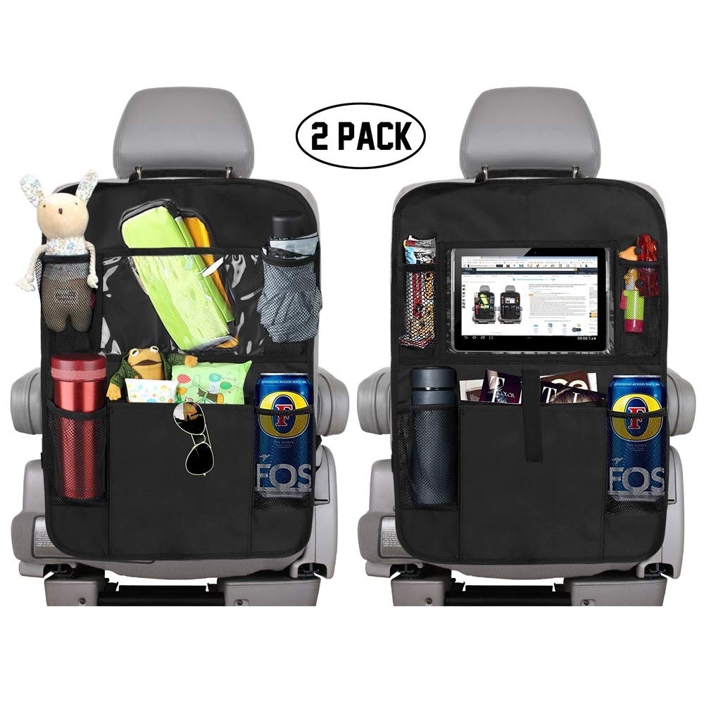 Backseat Car Organizer With 5 Storage Pockets And Tablet Holder