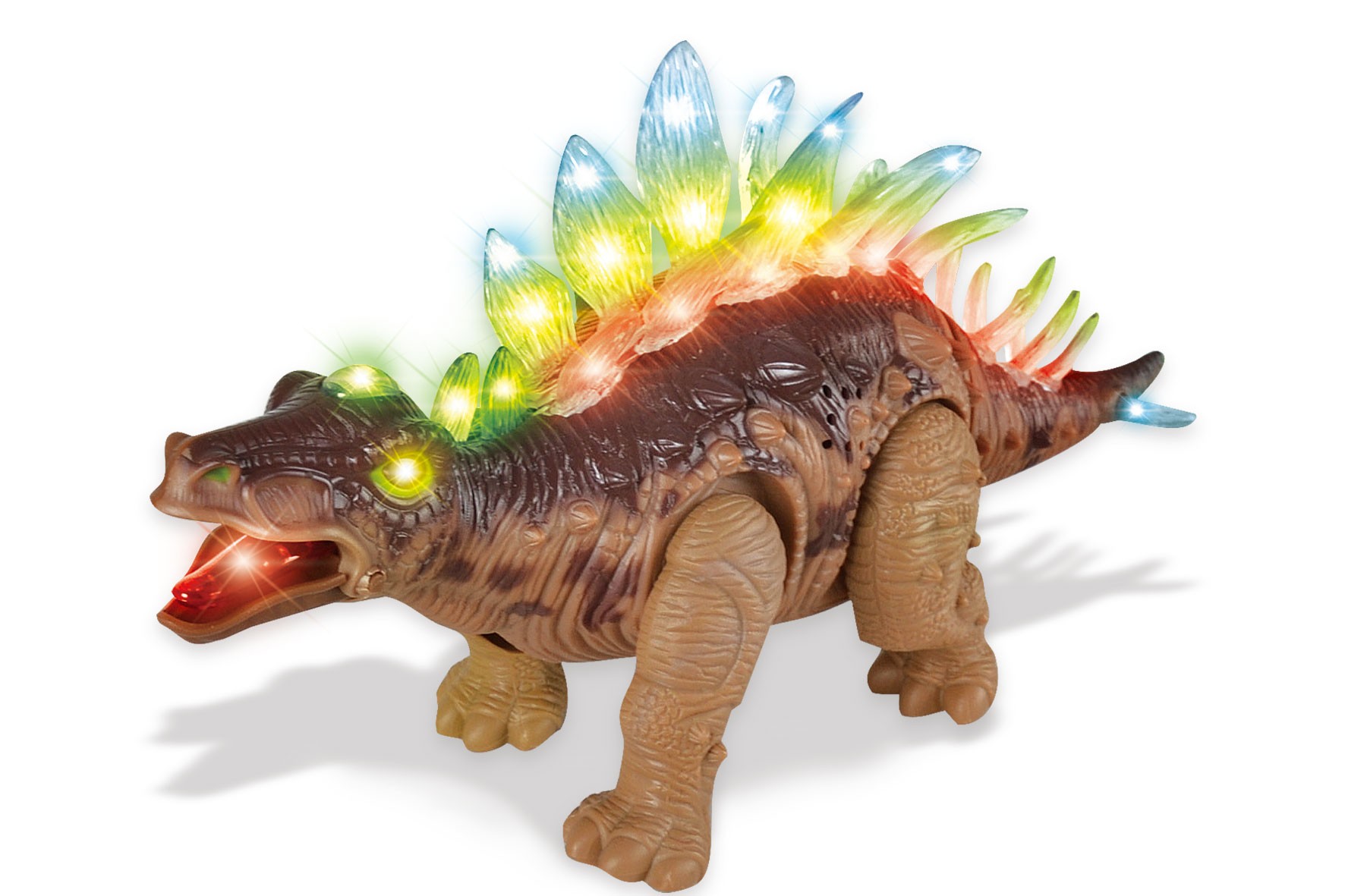 Stegosaurus Dinosaur With Lights And Sounds (Brown)