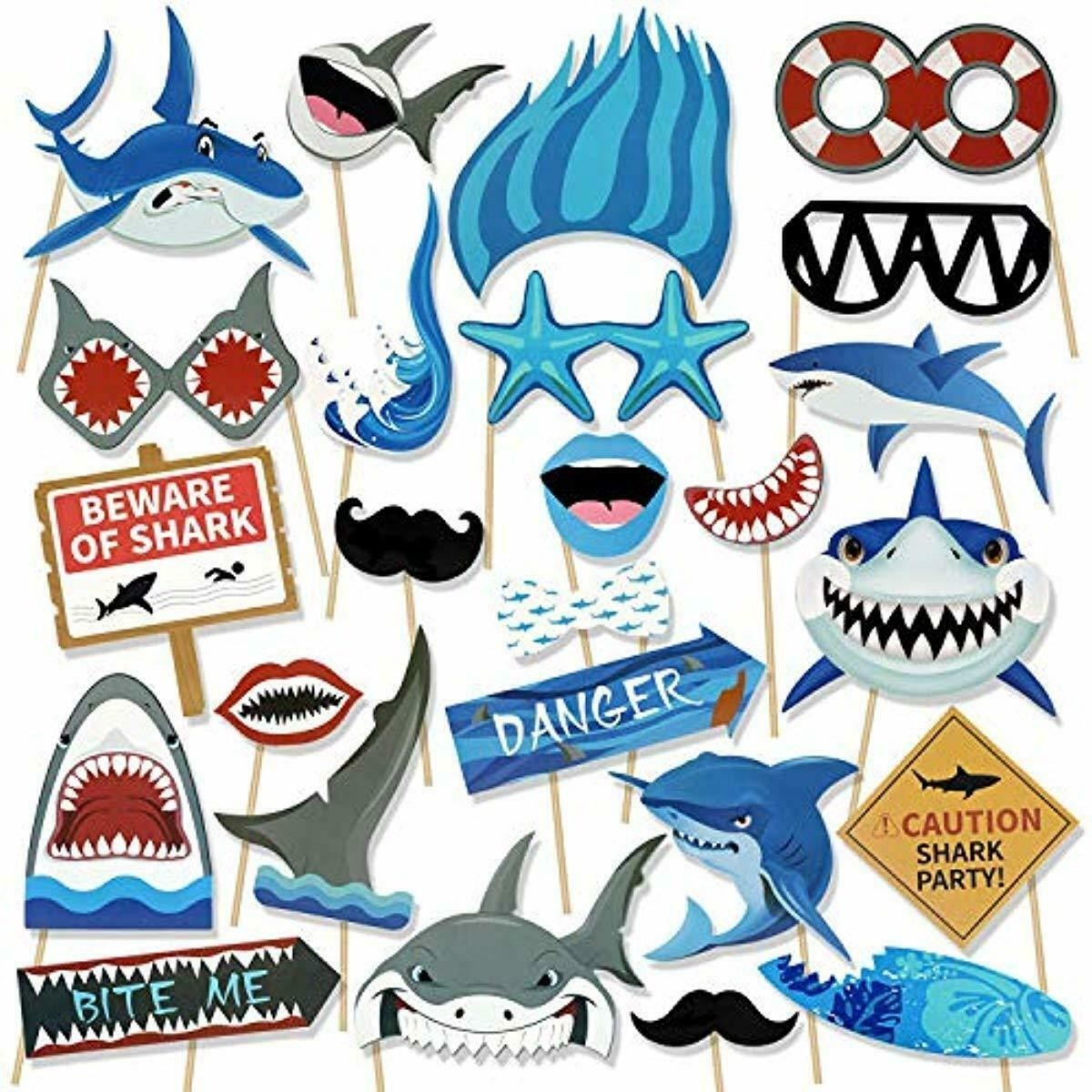 Photo Booth Props Sharks!