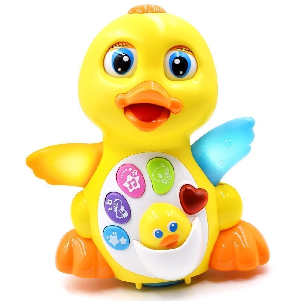 Musical Flapping Duck Educational Toy With Action Light And Music