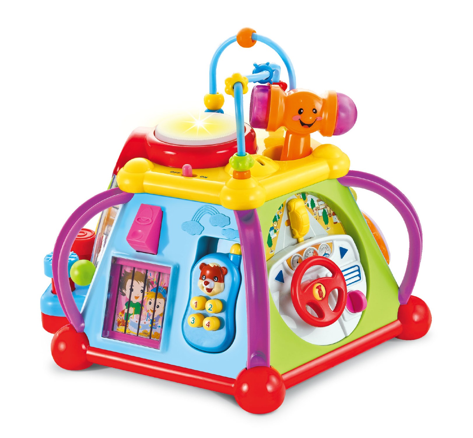 Musical Activity Cube Play Center With Lights