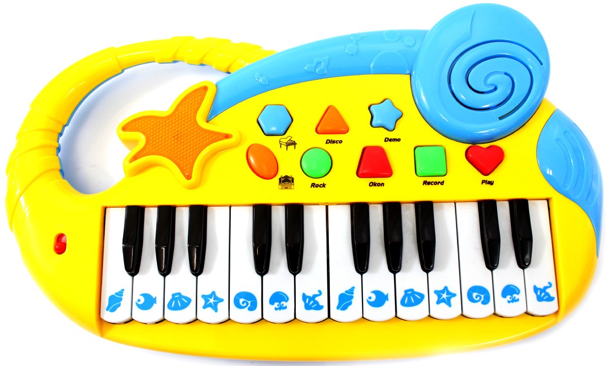 Electronic Piano Keyboard With Record And Playback (Yellow)