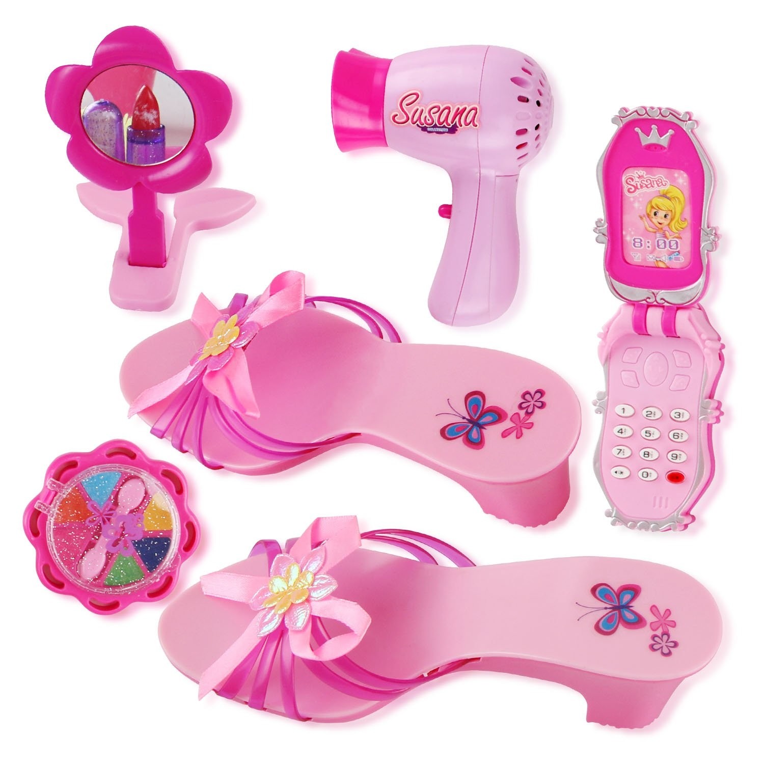 Princess Beauty Play Set With Hair Dryer, Shoes, And Accessories
