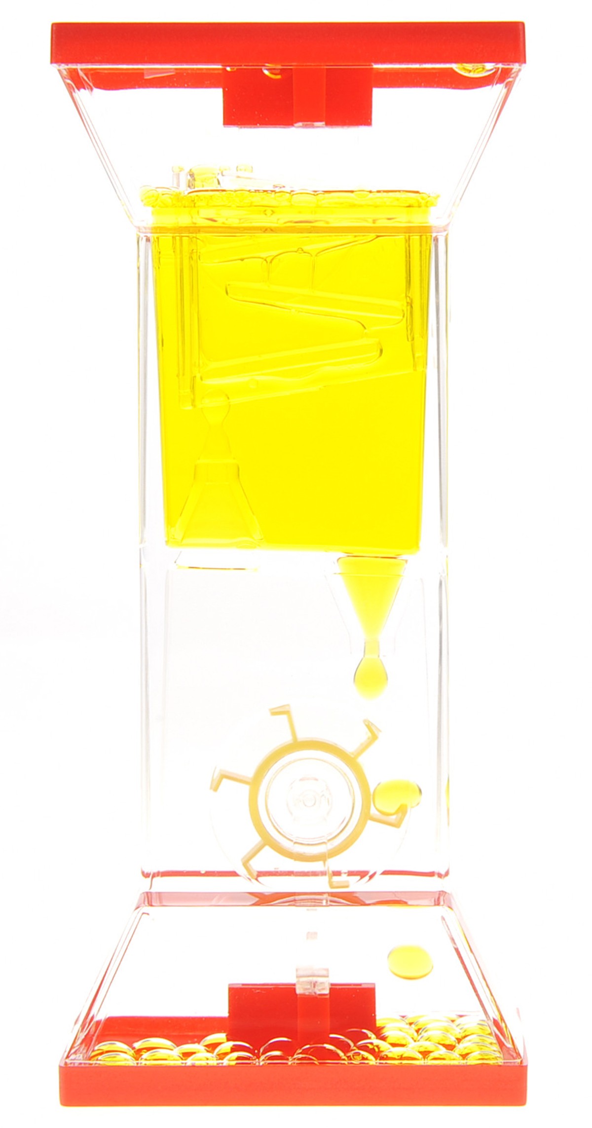 Liquid Motion Bubbler With Two Wheels (Yellow)