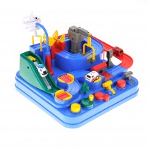 Race Track Vehicle Obstacle Course And Puzzle Playset For Kids