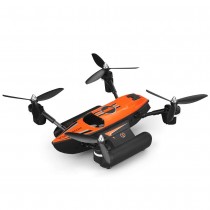 Aeroamphibious 3-in-1 RC Drone, Land Air And Water Quadcopter (Orange)