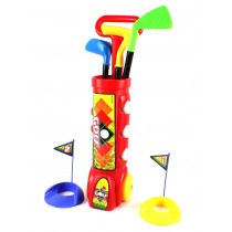 Deluxe Kid's Happy Golfer Toy Golf Set With 3 Golf Balls, 3 Types of Clubs, & 2 Practice Holes