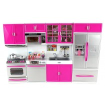 My Modern Kitchen Full Deluxe Kit Battery Operated Kitchen Playset : Refrigerator, Stove, Sink, Microwave