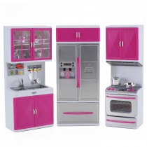My Modern Kitchen Full Deluxe Kit Battery Operated Kitchen Playset: Refrigerator, Stove, Sink