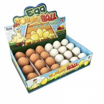 Realistic Fake Rubber Bouncy Eggs (24 Eggs Per Pack)