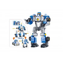 3-in-1 Take-A-Part Robot Toy Playset (Blue)