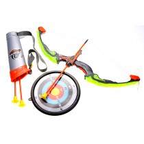 Bow And Arrow Playset With Quiver And Target (Green)