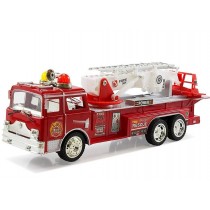 12" Rescue Fire Truck With Extending Ladder, Lights & Siren Sounds
