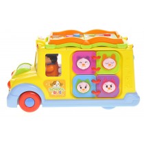 Interactive School Bus Toy With Flashing Lights & Sounds