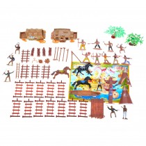 Wild West Native American Indians and Cowboy Playset
