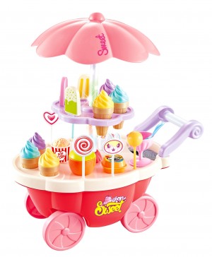 Mini Candy And Ice Cream Cart Shop (Pink)