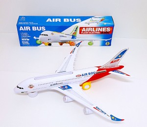 Airbus Plane With Flashing Lights and Sounds (Red)