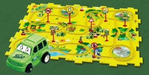 Rail Car Puzzle Track Set | Dinosaur Theme