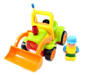 4" Cartoon RC Construction Truck Remote Control Toy For Toddlers (Green)