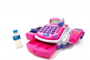 Pretend Play Electronic Cash Register Toy (Pink)
