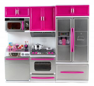 My Modern Kitchen Full Deluxe Kit Battery Operated Kitchen Playset: Refrigerator, Stove, Microwave