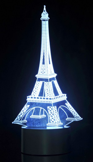 3D Eifel Tower Laser Cut Precision LED Lights