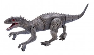 Remote Control Dinosaur Indominus Rex With LED Lights And Mist Spray (Gray)