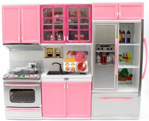 Battery Operated Modern Kitchen Playset w/ Oven and Fridge