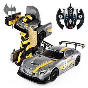 1:14 RC Mercedes-Benz GT3 2.4ghz RC Transformer Dancing Robot Car (Gray)